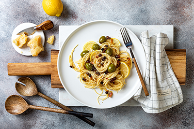 Cacio e pepe med citron